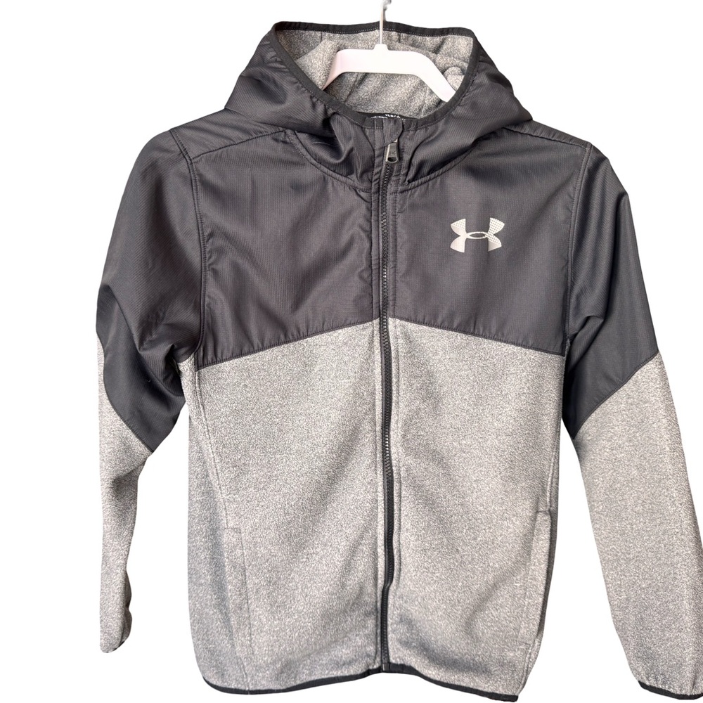 Under Armour North Rim Heathered Micro Fleece Zipperdown Jacket Youth Large